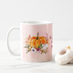 Citrouilles De Thanksgiving Et Fleurs Café Mug