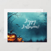 Citrouilles déplaisants par carte de voeux Hallowe (Devant / Derrière)