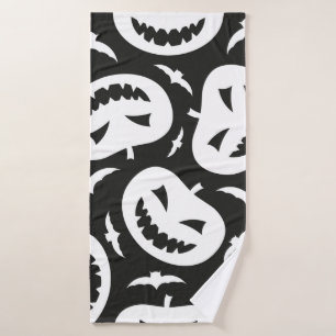 Citrouilles d'halloween blanc et chauves-souris is