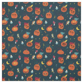 Citrouilles éffrayants design de tissu Halloween (Échantillon)