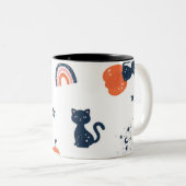 citrouilles et chats mignon halloween mug (Devant droit)