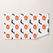 Citrouilles et chauves-souris d'Halloween, Trou ou (Serviette à main)
