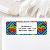 Citrouilles et chauves-souris en Étiquette de adre (En situation)