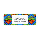 Citrouilles et chauves-souris en Étiquette de adre (Devant)