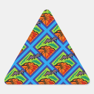 Citrouilles et chauves-souris en Stickers triangle