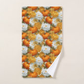 Citrouilles et chrysanthèmes Automne Design (Serviette à main)