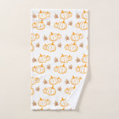 Citrouilles et Feuilles de la récolte d'automne (Serviette à main)