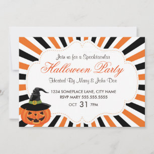 Citrouilles et sorcier Casquette Invitation du par