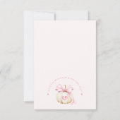 Citrouilles et vaches Baby shower Carte de remerci (Dos)