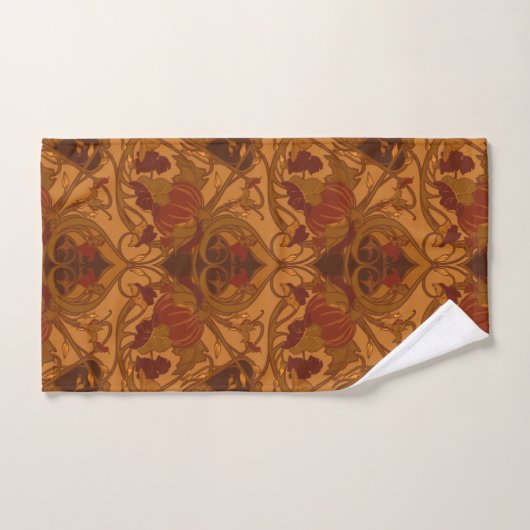 Citrouilles et vignes d'automne Serviette à main A (Serviette à main)