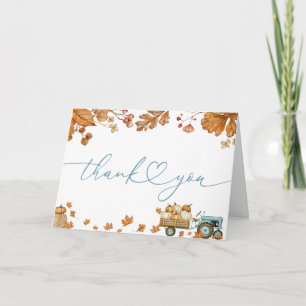 Citrouilles Feuilles & Tas de Foin Garçon Merci
