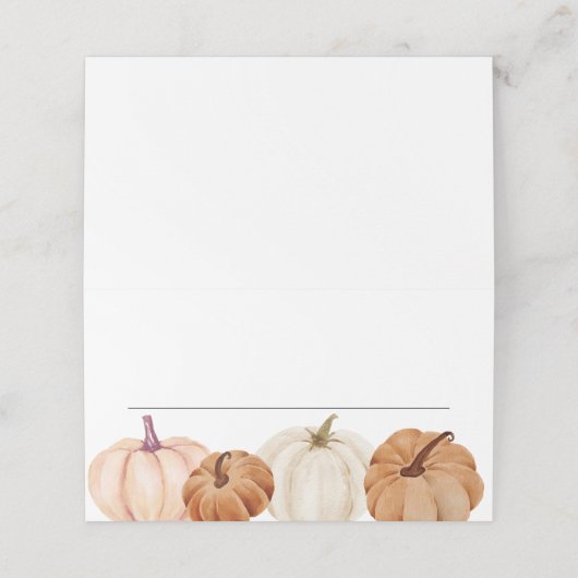 Citrouilles Nom Cartes de Place (Extérieur déplié)