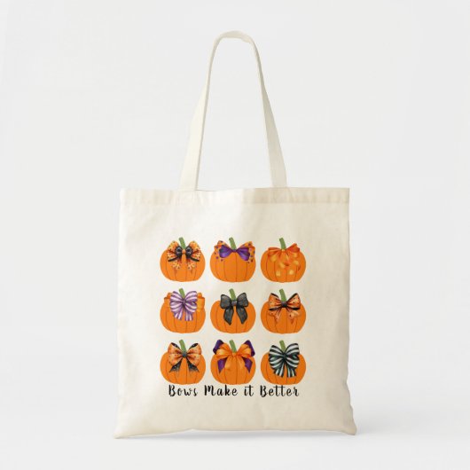 Citrouilles oranges avec Coquette Bows Carré Sac f (Devant)