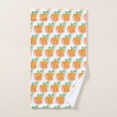 Citrouilles oranges modernes à l'aquarelle (Serviette à main)
