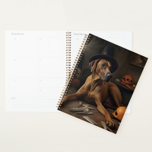 Citrouilles Rhodesian Ridgeback Halloween Effrayan (Devant avec enveloppe)
