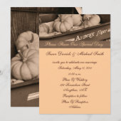 Citrouilles Sepia Invitation Mariage de automne Wa (Devant / Derrière)