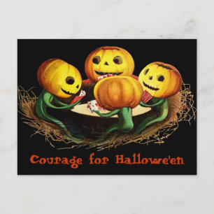 Citrouilles sur Cartes Carte postale Halloween Vin