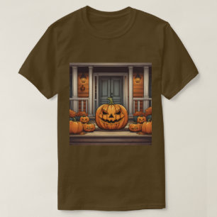 Citrouilles Sur Le T-shirt Halloween Porch
