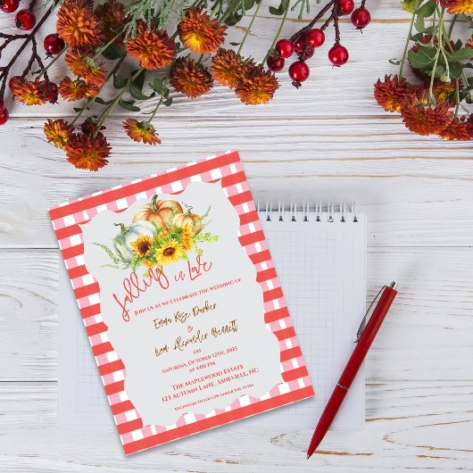 Citrouilles tombés dans l'amour Invitation Mariage