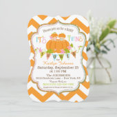 Citrouilles Twins Fall Baby Shower Invitations (Debout devant)