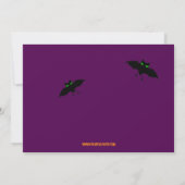Citrouilles Vert/Pourpre Encadrées - Invitation Ha (Dos)