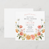 Citrus and Flowers Bridal Shower Invitation Kaart (Voorkant / Achterkant)