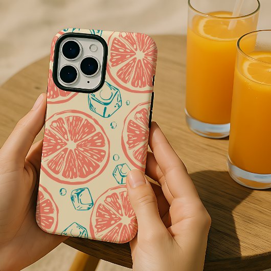 Citrus and Ice Pattern  iPhone Hoesje