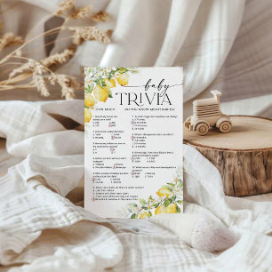 Citrus Baby shower Baby Trivia Game