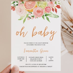 Citrus Baby Shower Kaart