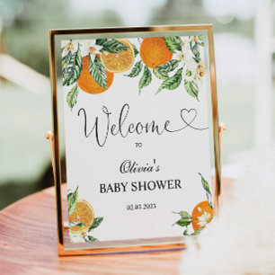 Citrus baby shower-welkomstteken poster
