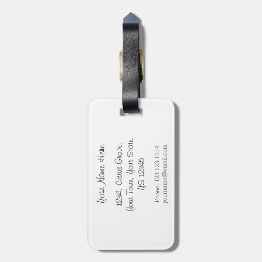 Citrus bagagelabel (Achterkant verticaal)