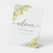 Citrus Bloemen Advies Teken Reclamebord Met Voetstuk (Voorkant)