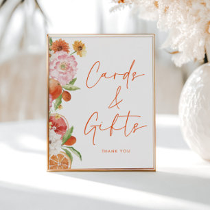 Citrus Bloemen Downloadbare Kaarten & Geschenken Poster