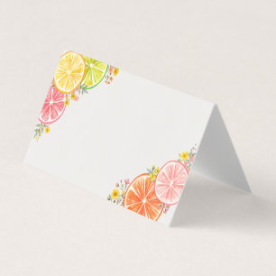 Citrus Bloemen Kleine Cutie Plaats Kaart Tafel Dec