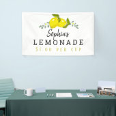 Citrus Bloemen Limonade Stand Kinder Wit Spandoek (Beurs)