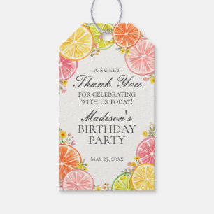 Citrus Bloemige Kleine Cutie Feestcadeautjes Cadeaulabel
