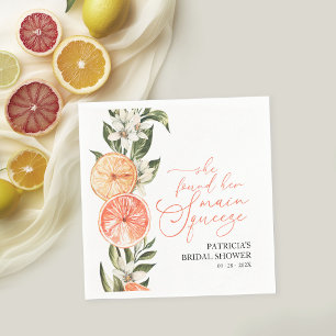 Citrus Bloemige Zomer Bruidsdouche Servet