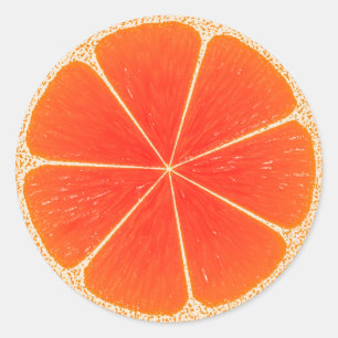 Citrus Blood Oranje Fruitstuk Ronde Sticker