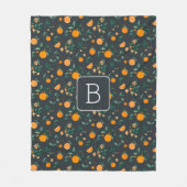 Citrus Bloom Sinaasappels Botanisch gebladerte Fleece Deken (Voorkant)