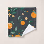Citrus Bloom Sinaasappels & Foliage Botanische Bad Handdoek (Wasdoekje)