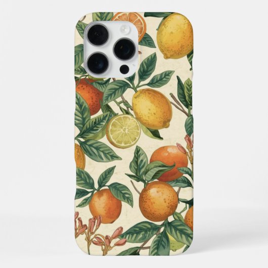 Citrus Blossom Garden Seamless Pattern  iPhone Hoesje (Achterkant)