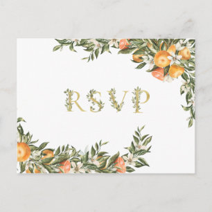 Citrus Boomgaard Boho Groene Huwelijks RSVP Uitnodiging Briefkaart