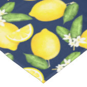 Citrus Botanical Lemon Navy Blue Tafelkleed (Gekanteld)