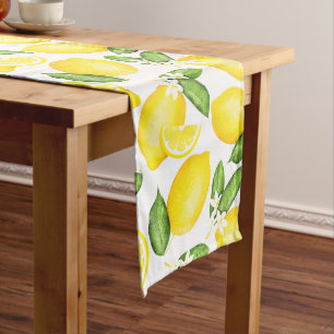Citrus Botanische Lemon Lange Tafelloper