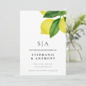 Citrus Branch Greenery bruiloft Save The Date (Staand voorkant)