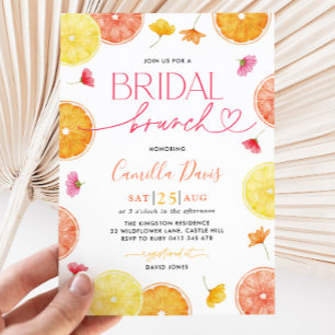 Citrus Bridal Brunch Citroen Bright Vrijgezellenfe Kaart