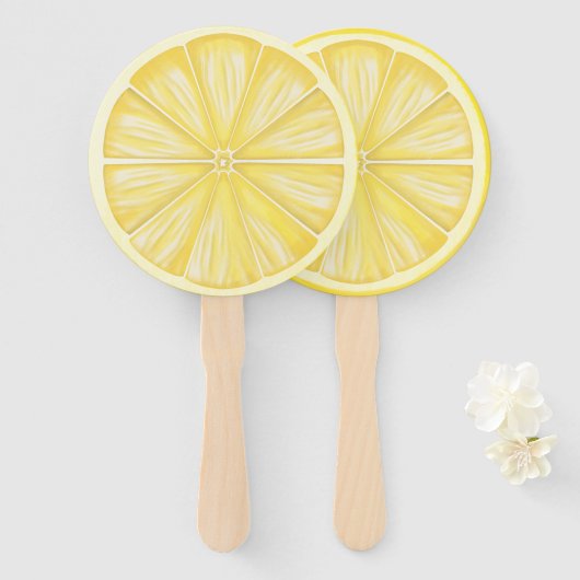 Citrus Bright Lemon Positano Amalfi Handwaaier (Voorkant en achterkant)