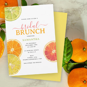Citrus Bruids Brunch Citroen Sinaasappel Vrijgezel Kaart