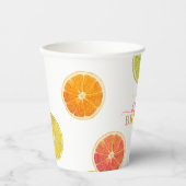 Citrus Bruids Brunch Citroen Sinaasappel Vrijgezel Papieren Bekers (Voorkant)