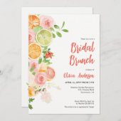 Citrus bruids brunch douche uitnodiging (Voorkant / Achterkant)